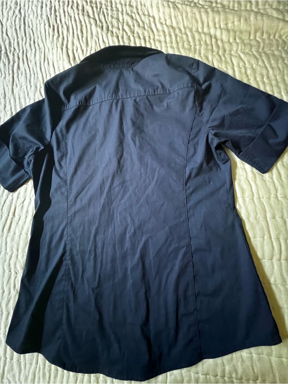 CHEF WORKS URBAN COLL. LADIES SHIRT. NAVY BLUE SIZE SMALL BUTTON UP FRONT - Picture 2 of 10